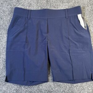 Belyn Key Shorts Women's Small Navy Blue Golf Polyester Spandex Stretch Comfort‎